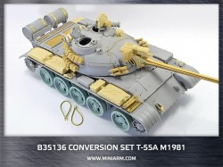 Conversion set for Т-55A m1975, gun barrel (metal)+ PE parts 