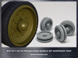T-34/76 Pressed road wheels set (narrower tires)