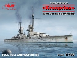 Kronprinz fullhull & waterline WWI German Battleship