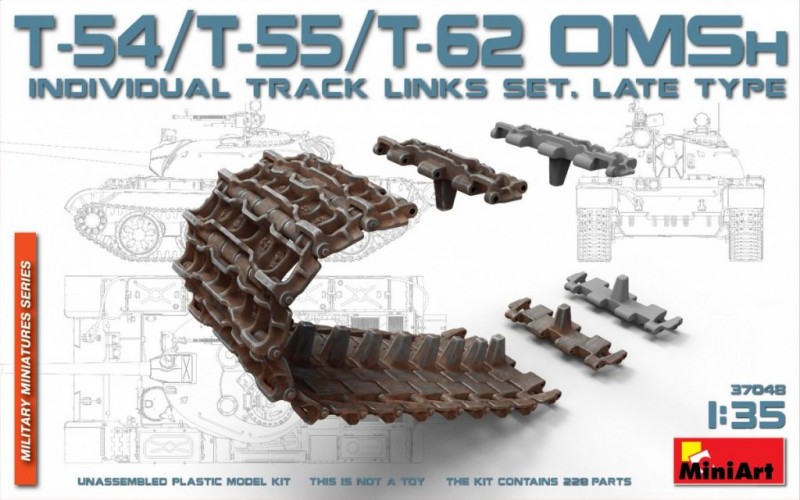 T-54/T-55/T-62 OMSh Individual Track Links Set.late Type