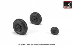 Iljushin IL-2 Bark (late) wheels w/ weighted tires