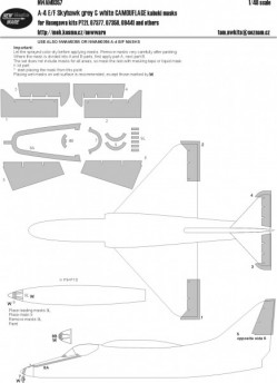 A-4 E/F/K Skyhawk GREY&WHITE CAMOUFLAGE kabuki masks