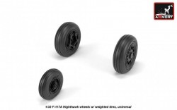 F-117A Nighthawk wheels w/ weighted tires, universal
