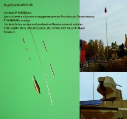 P-168BShDA antenna For installation on new and modernized Russian armored vehicles (Version 2)