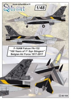 F-16AM Falcon FA-132 "100 Years 1st Sqn Stingers" Belgian Air Force 1917-2017