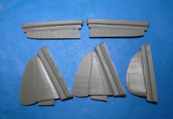MiG-3 control surfaces (Trumpeter kit)