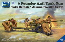 6 Pounder Anti Tank Gun with British Commonwealth Crew