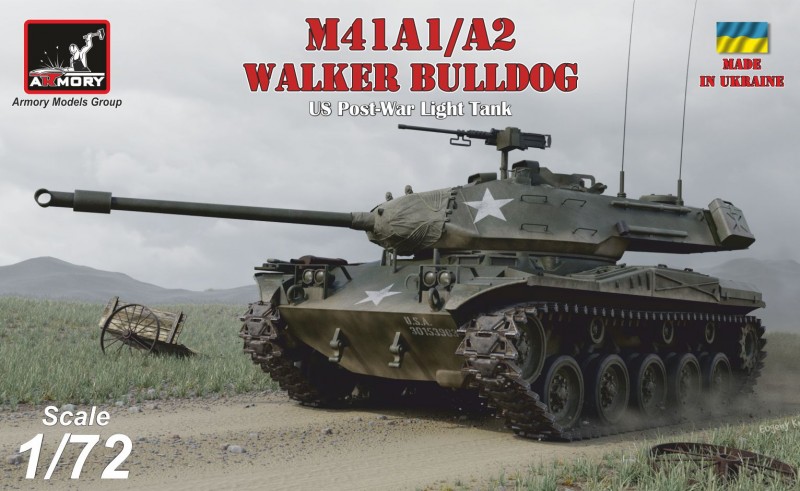 M41A1/A2 Walker Bulldog US post-war Light tank, plastic kit w/ PE parts