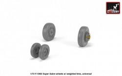 F-100D Super Sabre wheels w/ weighted tires
