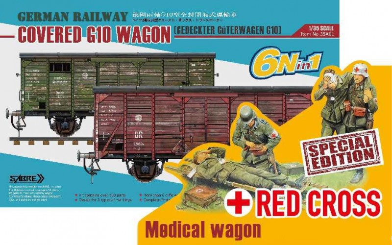 German Railway Covered G10 Wagon Red Cross Special Editions