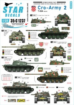 Cro-Army # 2. Croatian T-55 tanks 1992-93