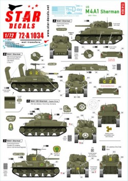 US M4A1 Sherman. 75th-D-Day-Special.Normandy and France in 1944.