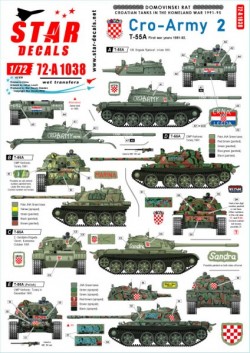 Cro-Army # 2. Croatian T-55 tanks 1991-92.