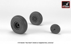 Hawker "Sea Hawk" wheels with weighted tires