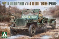 US Army Jeep + trailer & MP figure