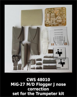 MiG-27 M/D Flogger J nose correction set for the Trumpeter kit