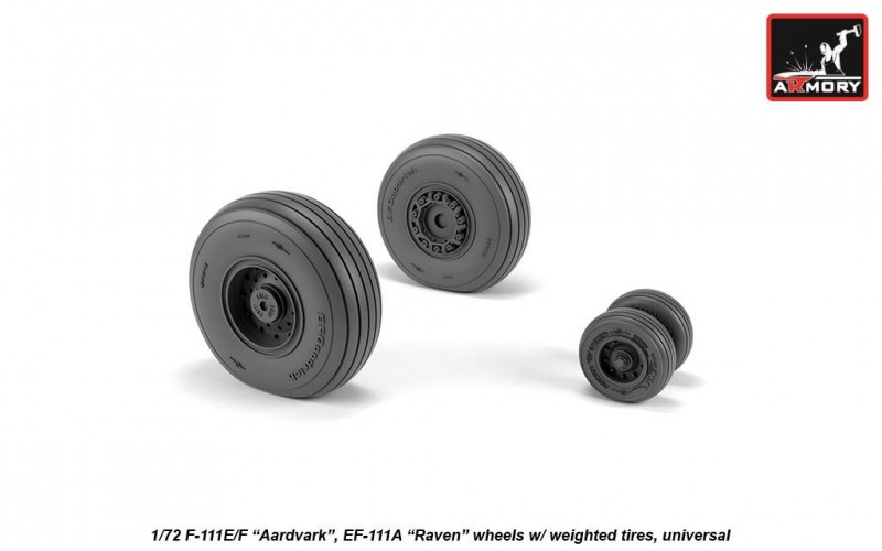 F-111 Aardvark late type wheels w/ weighted tires