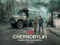 Chernobyl#1. Radiation Monitoring Station (ZiL-131KShM truck & 5 figures & diorama base)