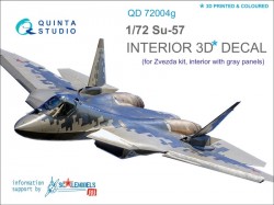 SU-57 Interior 3D Decal grey+blue