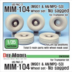 US M901 An MPQ 53 Trailer Wheel Set No Sagged for Trumpeter