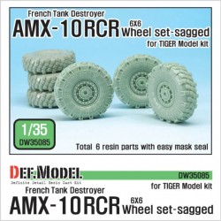 French Amx 10RCRr TD Sagged Wheel Set for Tiger Model 