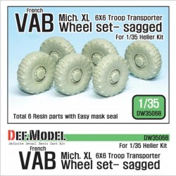 French VAB Sagged Wheel Set 1 for Heller 