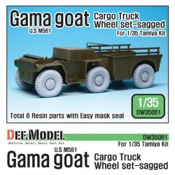 US M561 Gama Goat Truck Sagged Wheel Set for Tamiya 