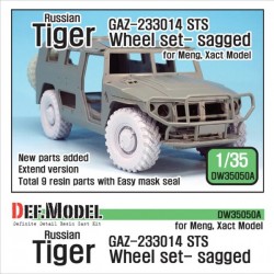 Gaz 233014 STS Tiger Sagged Wheel Set 1 for Meng 