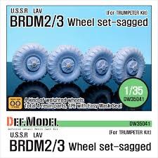 BRDM 2/3 Lav Sagged Wheel Set for Trumpeter 