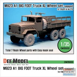 M923A1 Big Foot Truck Michelin Xl Sagged Wheel Set for Italeri 
