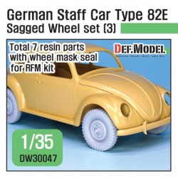 WWII German Staff Car Type 82e Wheel Set 3 for Rye Field Model 