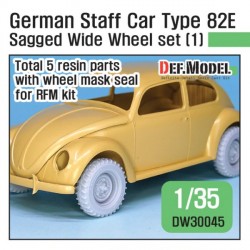 WWII German Staff Car Type 82e Wide Wheel Set 1 for Rye Field Model 
