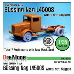 WWII German Busing Nag L4500S Truck Wheel Set for Afv 