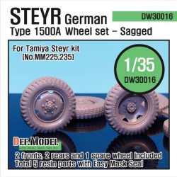 WWII German Steyr 1500a Wheel Set for Tamiya 