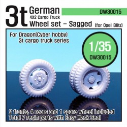 WWII German 3t Cargo Truck Wheel Set for Dragon 