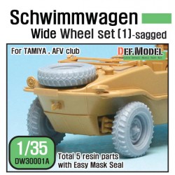 Schwimmwagen Wide Tire Continental Tire for Tamiya And Afv Club Kits 