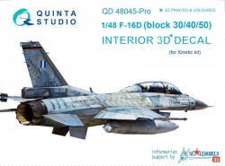 F-16D (block 20/30/40) Interior 3D Decal