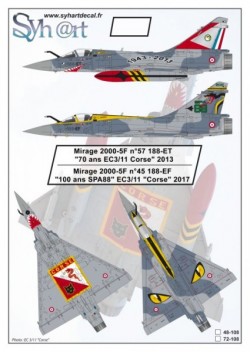 Mirage 2000-5F #57 188-ET "70 years EC3/11 Corse" 2013, "100 years SPA88" EC3/11