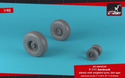 F-111 Aardvark late type wheels w/ weighted tires