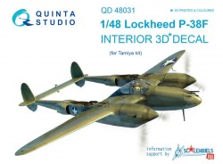 P-38F 3D Interior 3D Decal