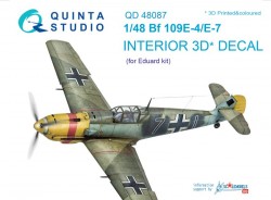 Bf 109E-4/E-7 Interior 3D Decal