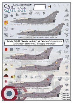 Rafale B/C/M standards marks "Armée de l'Air & Marine" (version 2020)