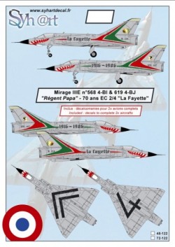 Mirage IIIE "Regent Papa" 70 years EC2/4 La Fayette" 1916-1986