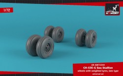 CH-53 Sea Stallion wheels w/ weighted tires, late