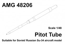 Pitot tube for aircraft Su-34 (turned brass)
