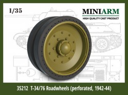 T-34/76 Pressed road wheel set  w/perforated tires (1942-44)
