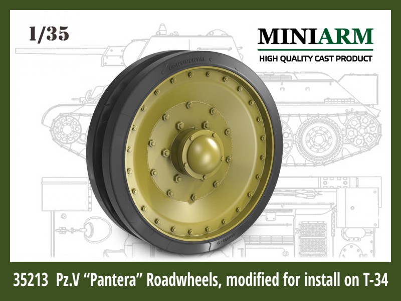 Pz.V "Pantera" Roadwheels, modified for install on T-34