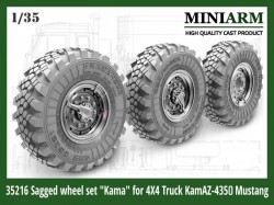 Sagged wheel set "Kama" for 4X4 Truck Kamaz-4350 (4pcs+extra )