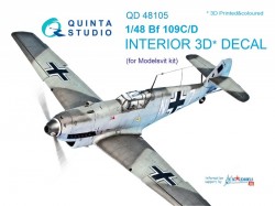Bf 109C/D Interior 3D Decal
