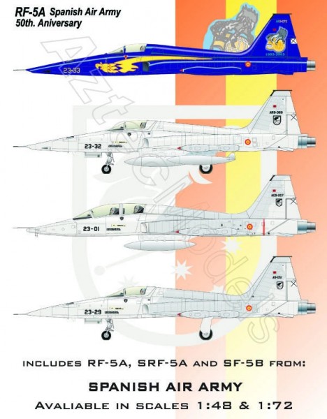 Northrop  F-5A/B, Spain Op Units & Special scheme.